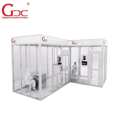 a classe 100 do fluxo laminar de 220V 50Hz pré-fabricou quartos desinfetados