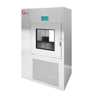 Janela de transferência de aço inoxidável de alta eficiência de laboratório / caixa de passagem de sala limpa / caixa de transferência de chuveiro de ar