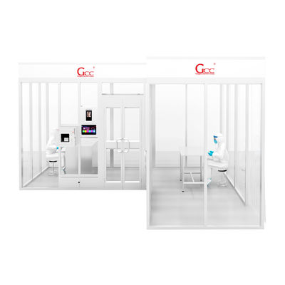a classe 100 do fluxo laminar de 220V 50Hz pré-fabricou quartos desinfetados