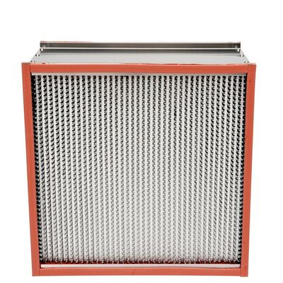 filtro de alta temperatura de 250m3/H 400degree H14 Hepa com chicana